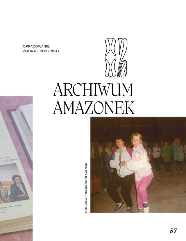 A page of the book with photos from the Amazons, so the women with breast cancer, archive